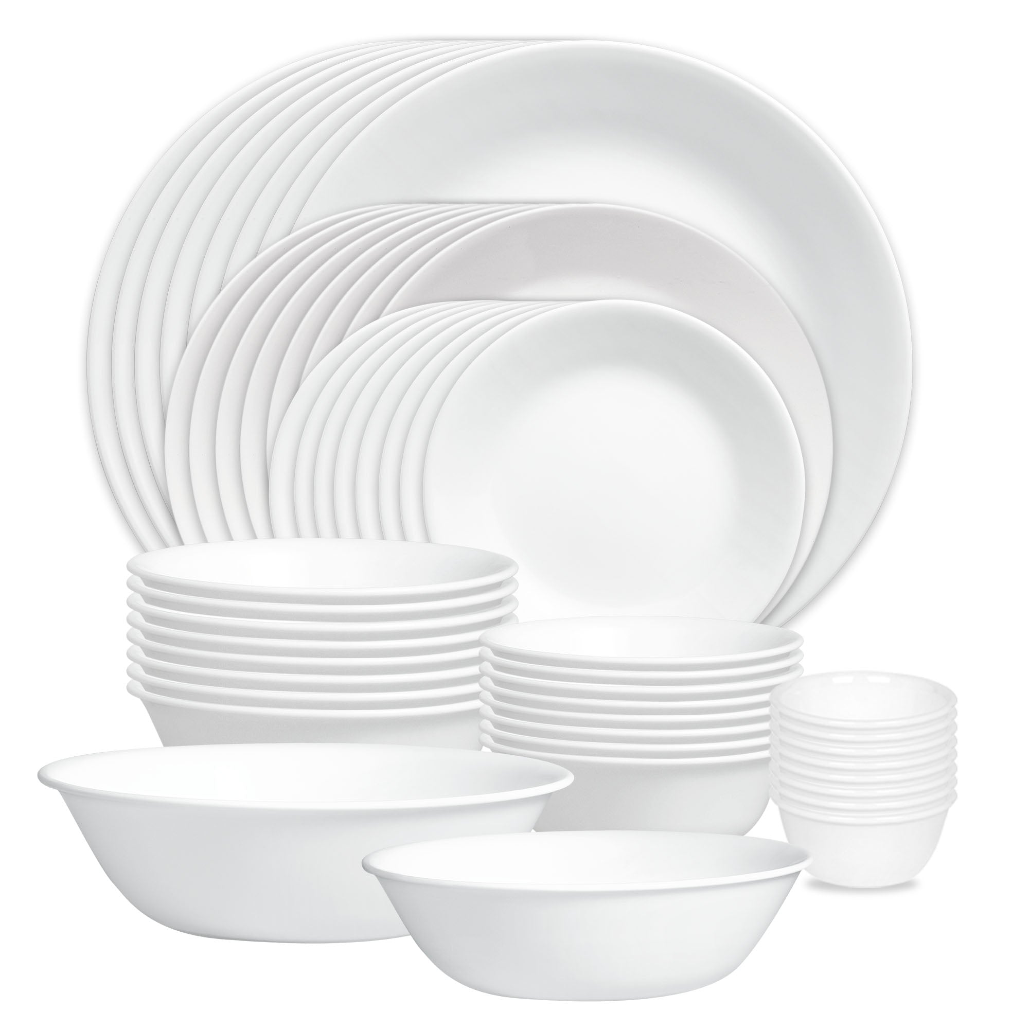 Corelle Winter Frost White 50-piece Dinnerware Set. Service for 8. EXCLUSIVE