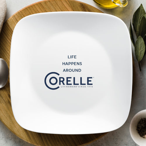Corelle Square Pure White 12-piece Dinnerware Set with Appetizer Plates. Service for 4 - Image 4
