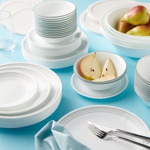 Alternative view of Corelle Mystic Gray 78-piece Dinnerware Set. Service for 12