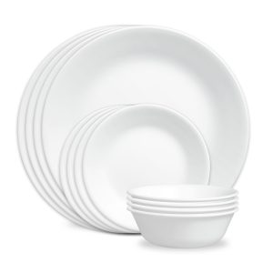 Corelle Winter Frost White 12-piece Dinnerware Set. Service for 4
