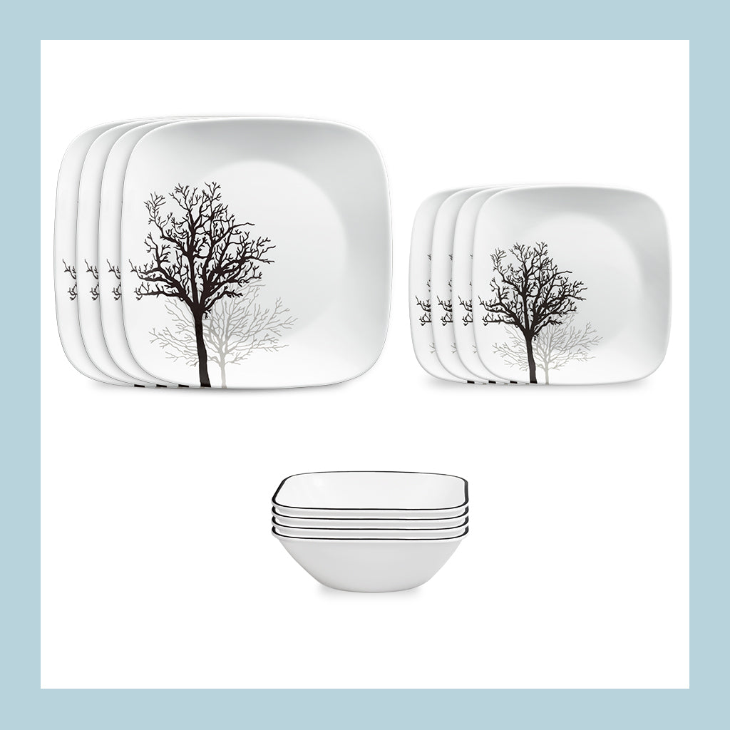 Corelle Timber Shadows 12-piece Dinnerware Set. Service for 4 - Image 3