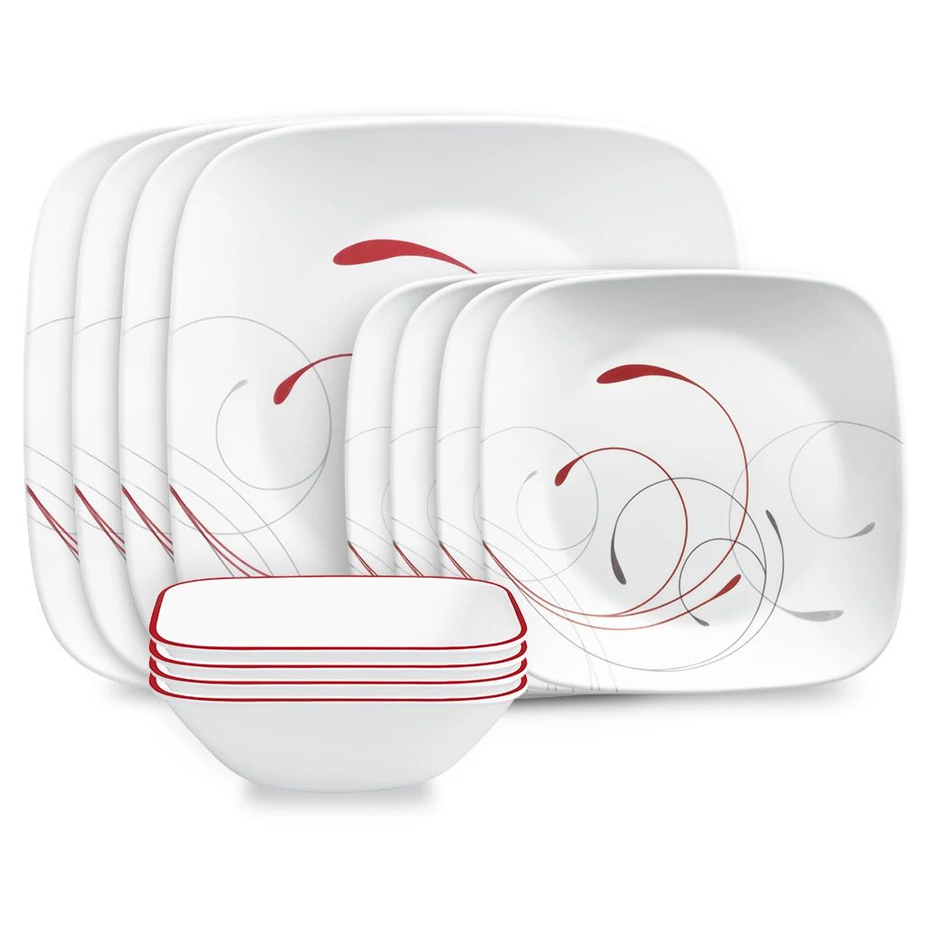 Corelle Square Splendor 12-piece Dinnerware Set. Service for 4