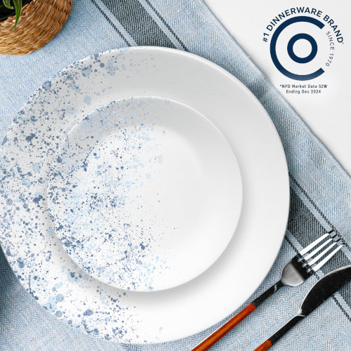 Corelle Indigo Speckle 18-piece Dinnerware Set. Service for 6 - Image 3