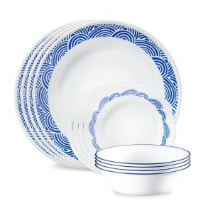 Corelle Rolling Waves 12-piece Dinnerware Set. Service for 4