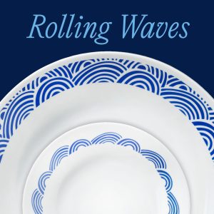 Alternative view of Corelle Rolling Waves 12-piece Dinnerware Set. Service for 4
