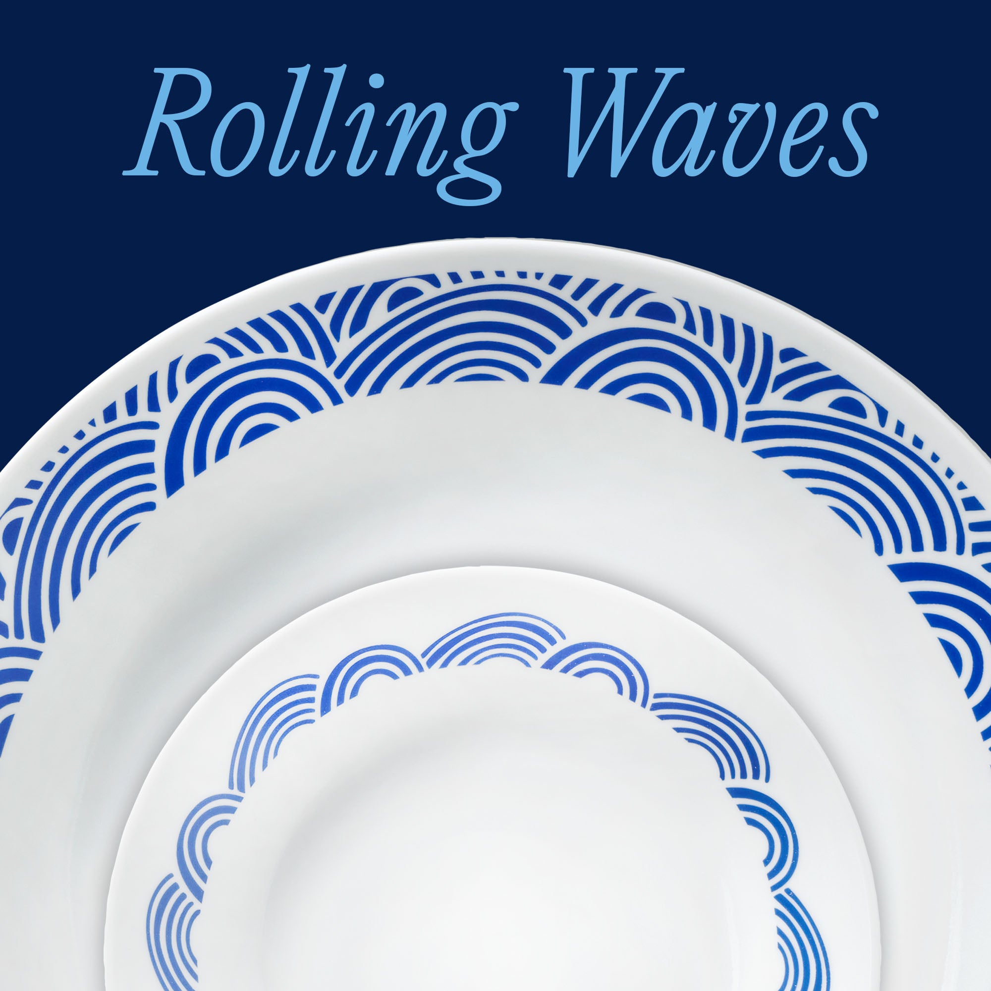 Corelle Rolling Waves 12-piece Dinnerware Set. Service for 4 - Image 2