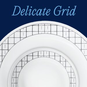 Alternative view of Corelle Delicate Grid 12-piece Dinnerware Set. Service for 4
