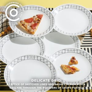 Alternative view of Corelle® Delicate Grid 8.5 Lunch Plate. 6-pack