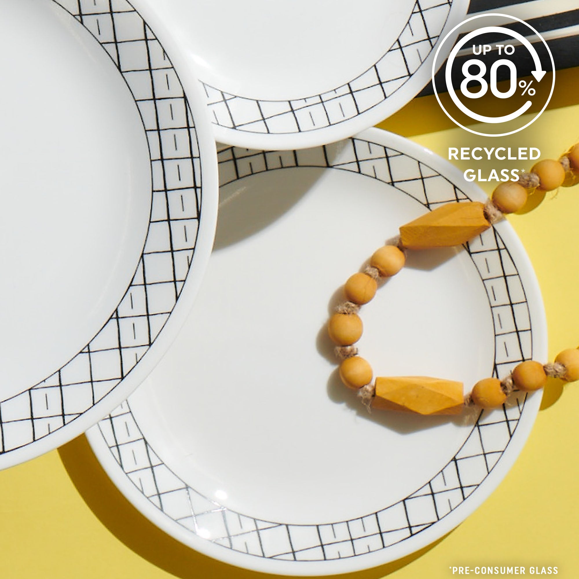 Corelle Delicate Grid 8.5 Lunch Plate. 6-pack - Image 5