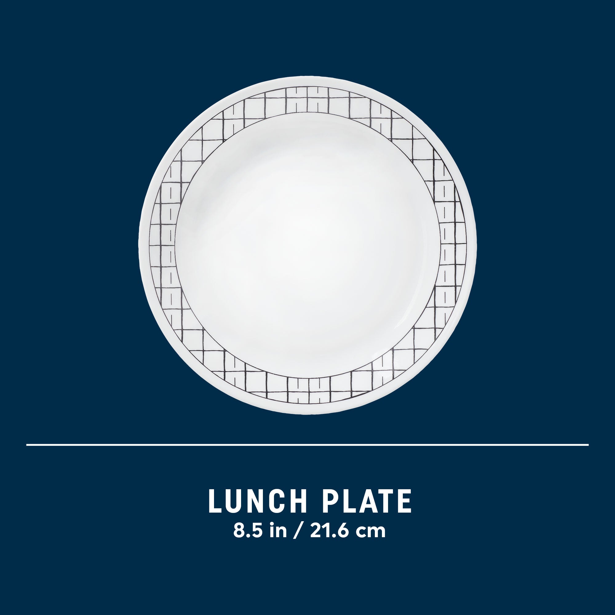 Corelle Delicate Grid 8.5 Lunch Plate. 6-pack - Image 6