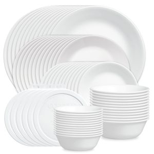 Corelle Winter Frost White 66-piece Dinnerware Set. Service for 12