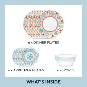 Alternative view of Corelle Global Collection Terracotta Dreams 18-piece Dinnerware Set. Service for 6
