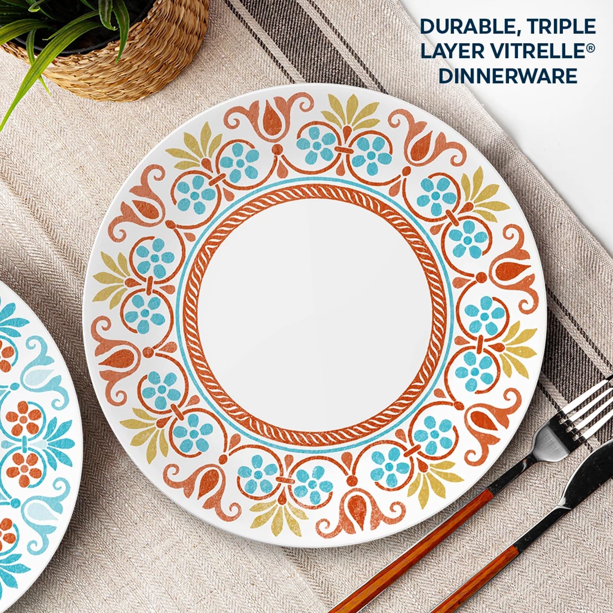 Corelle Global Collection Terracotta Dreams 12-piece Dinnerware Set. Service for 4 - Image 5