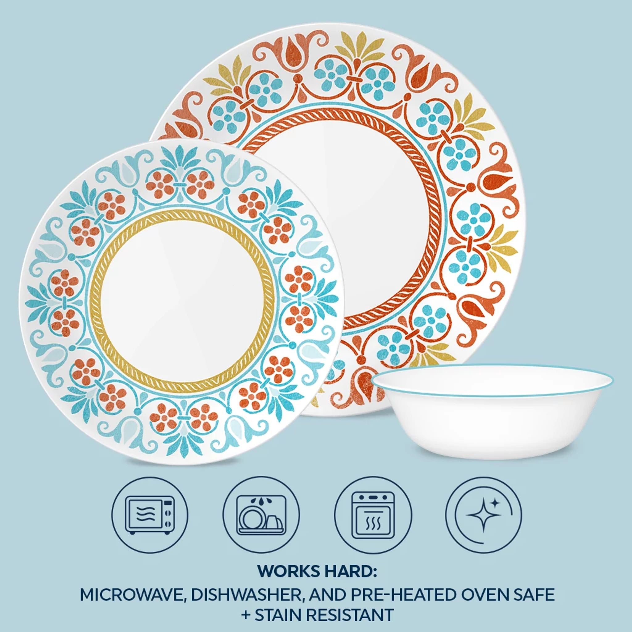 Corelle Global Collection Terracotta Dreams 12-piece Dinnerware Set. Service for 4 - Image 4