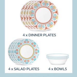 Alternative view of Corelle Global Collection Terracotta Dreams 12-piece Dinnerware Set. Service for 4
