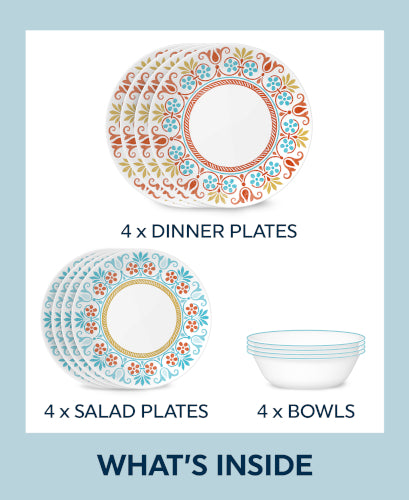 Corelle Global Collection Terracotta Dreams 12-piece Dinnerware Set. Service for 4 - Image 2