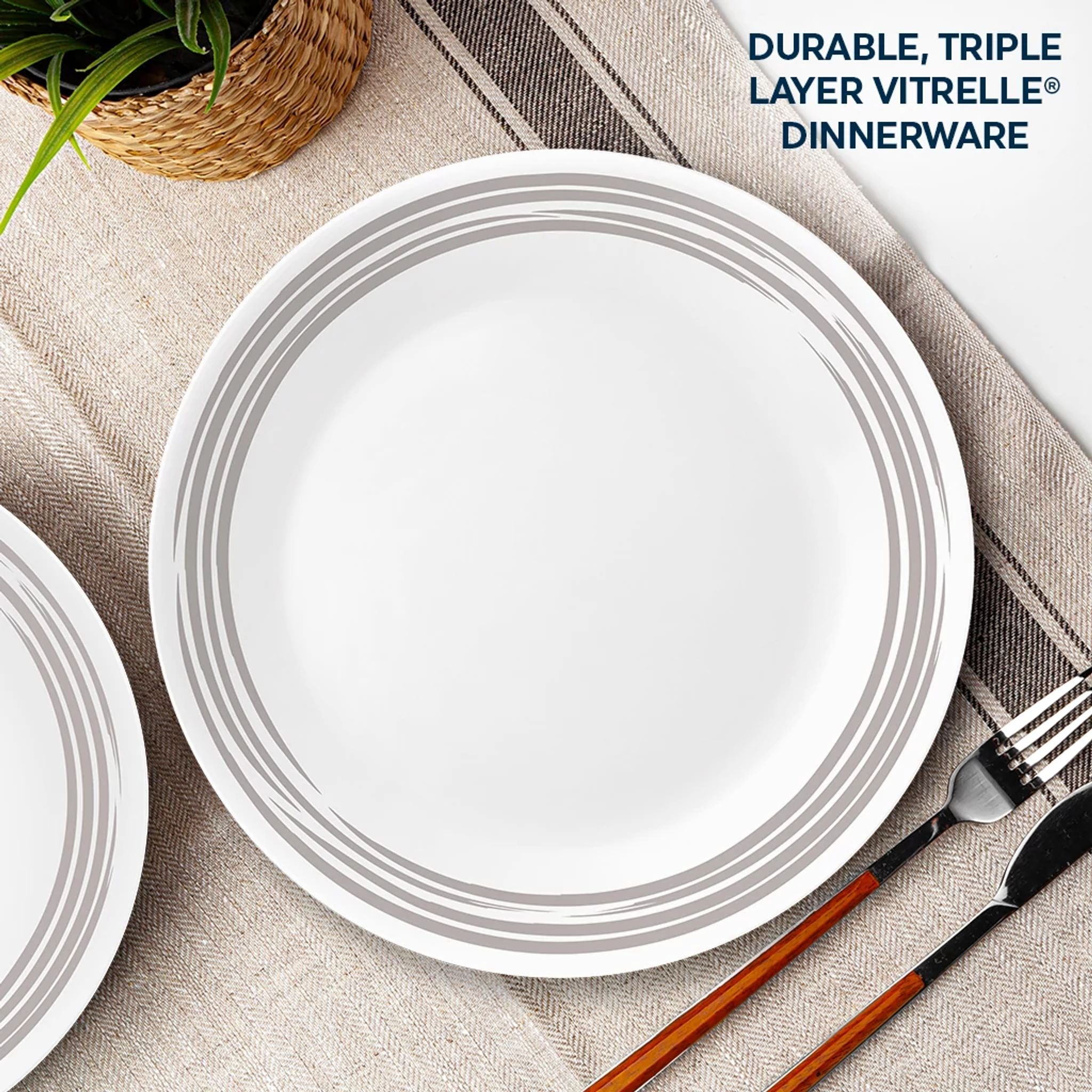 Corelle Brushed Silver 10.25 Dinner Plate - Image 2