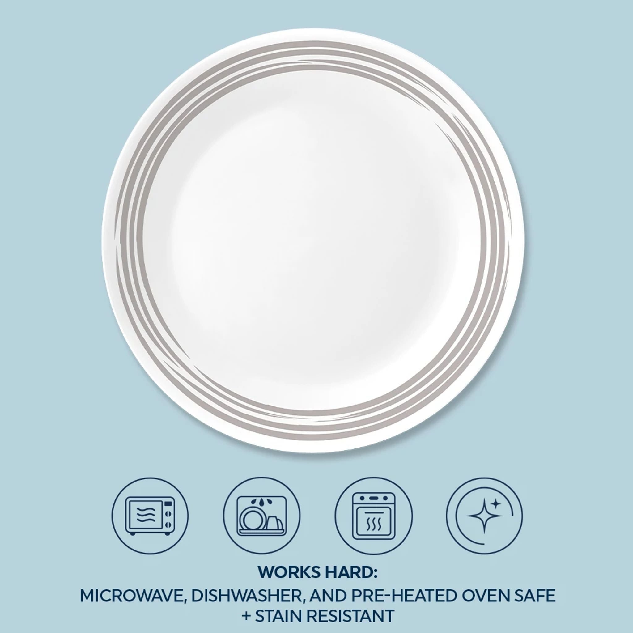 Corelle Brushed Silver 10.25 Dinner Plate - Image 3