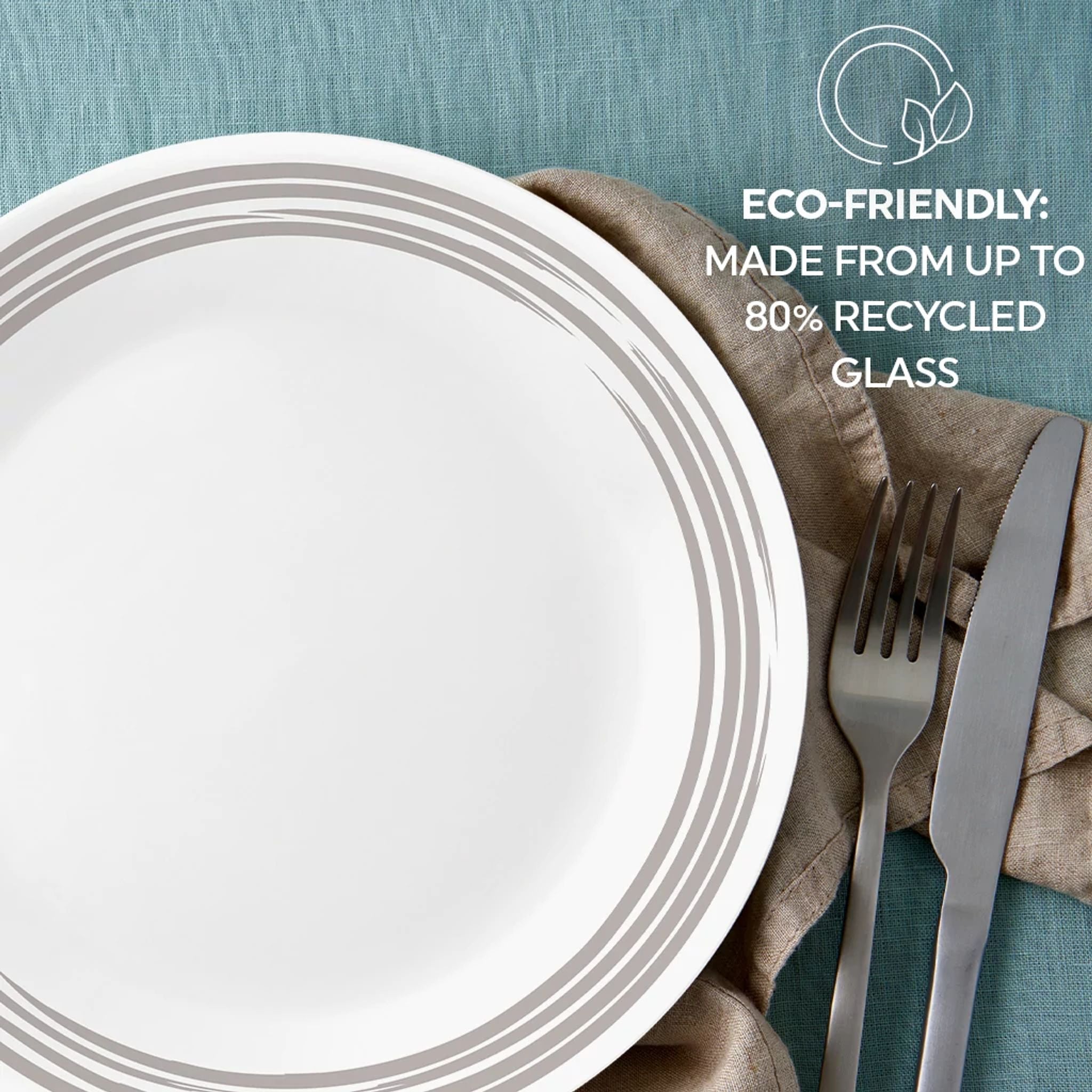 Corelle Brushed Silver 10.25 Dinner Plate - Image 6