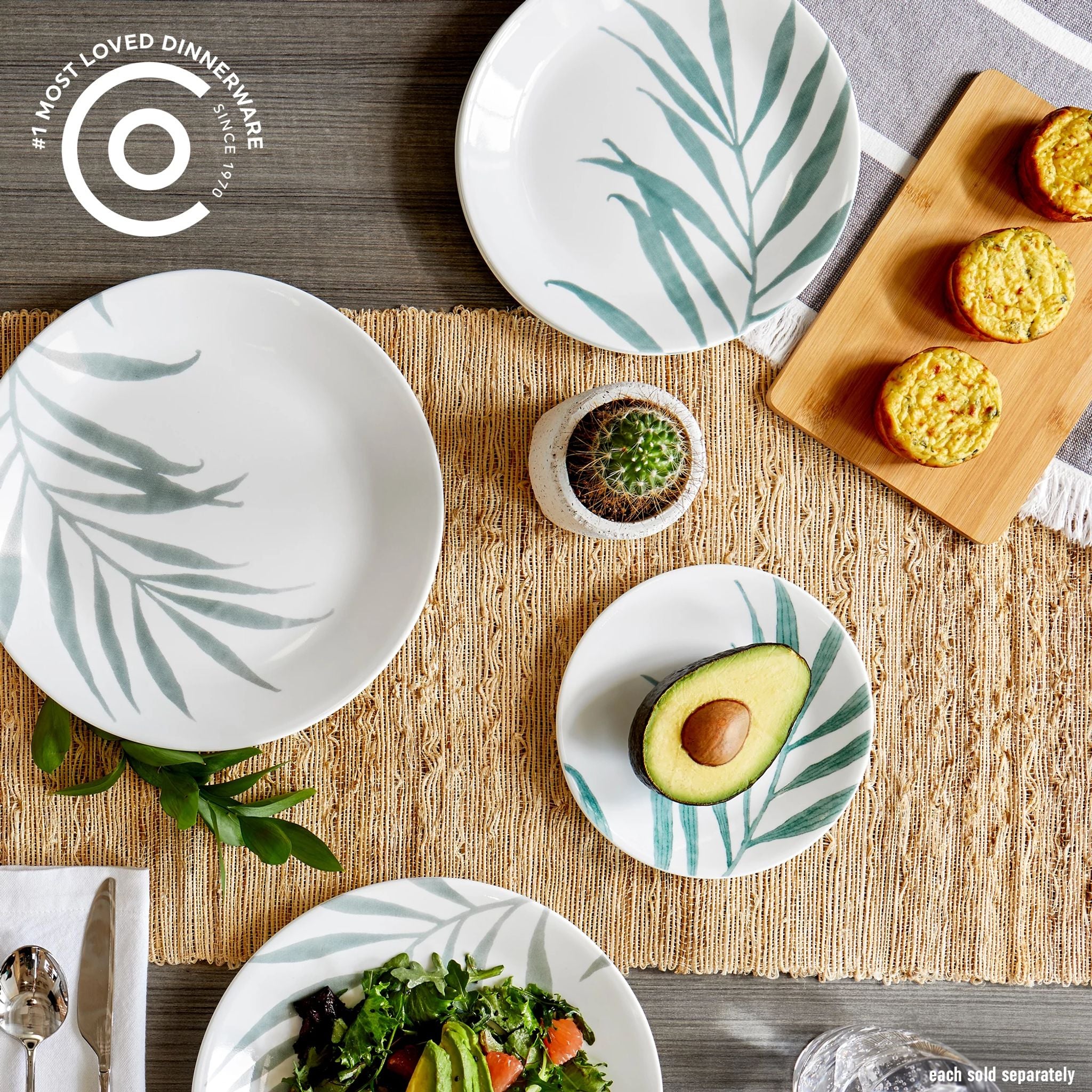 Corelle Solar Print 6.75 Appetizer Plate. EXCLUSIVE - Image 2
