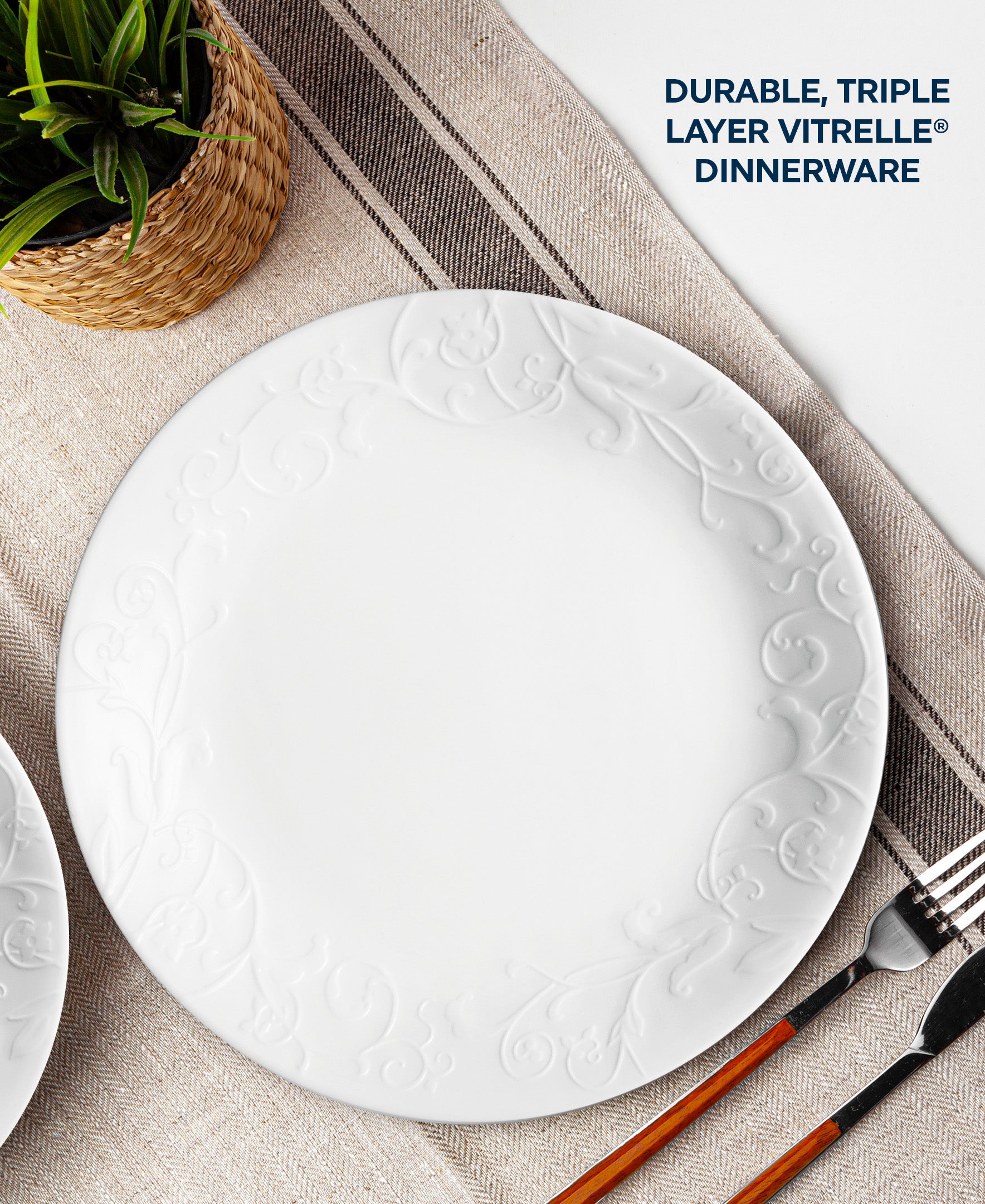 Corelle Bella Faenza Dinnerware Set C Service for 6 + Serving Bowl - Image 5