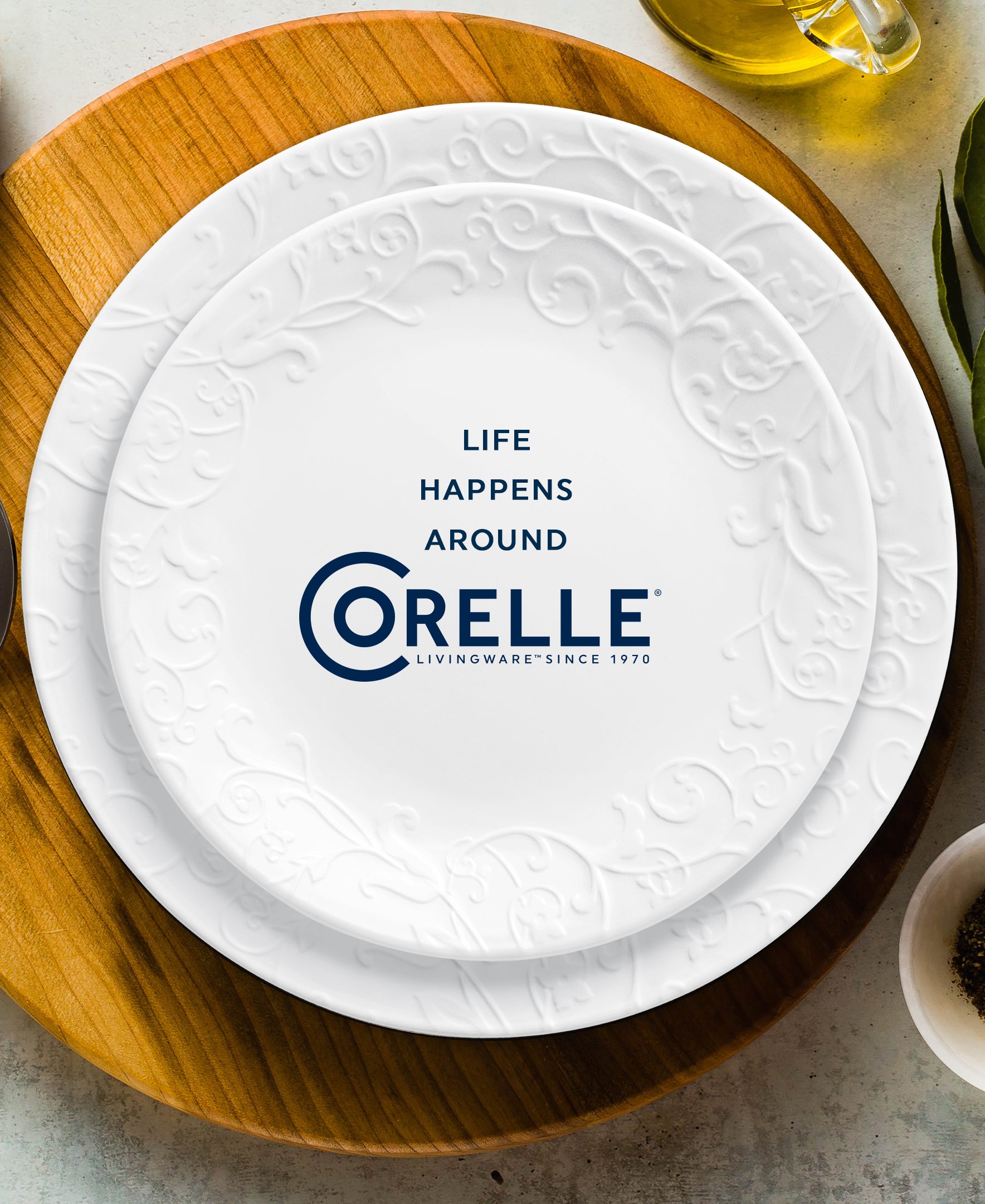 Corelle Bella Faenza Dinnerware Set C Service for 6 + Serving Bowl - Image 4