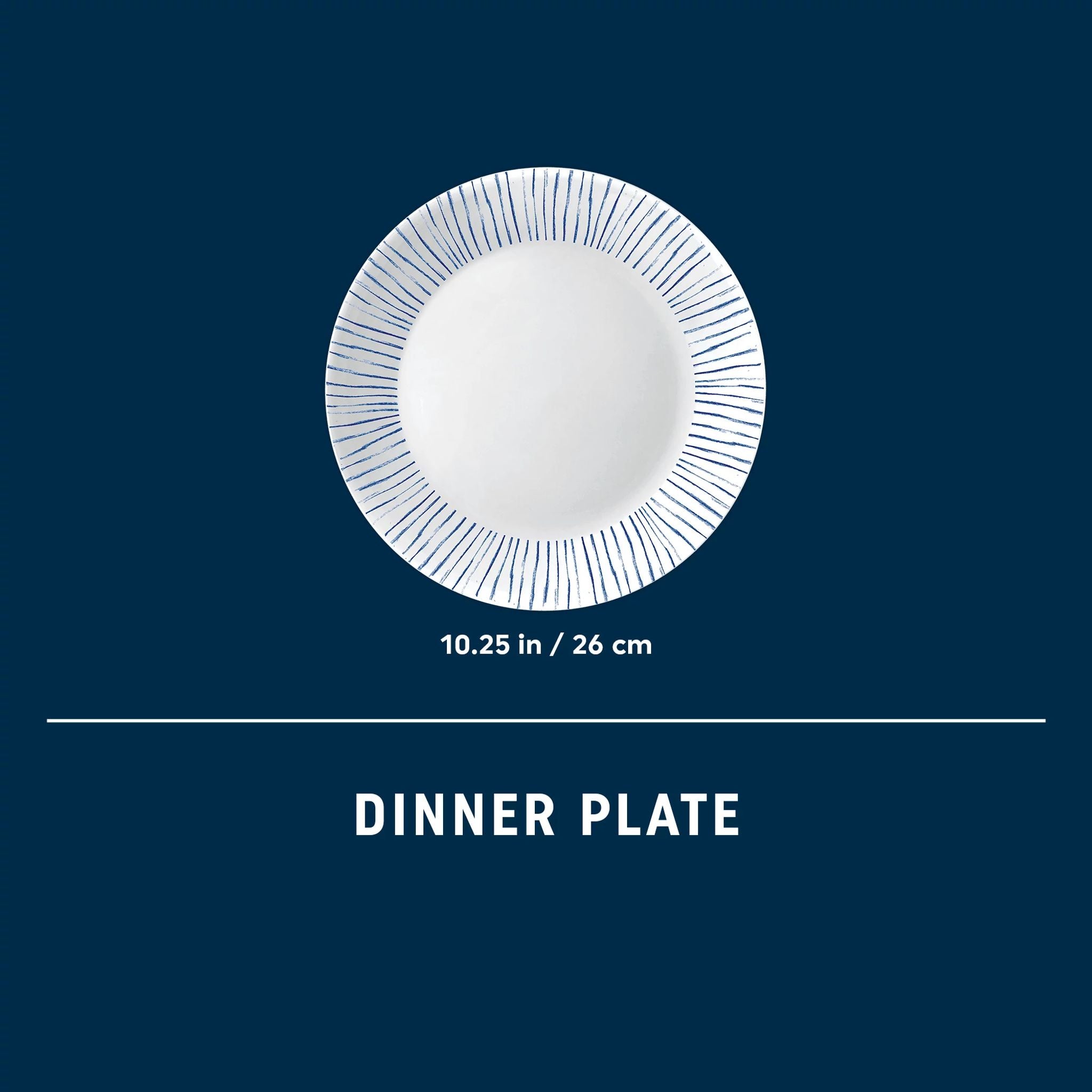 Corelle Botanical Stripes 10.25 Dinner Plate - Image 3