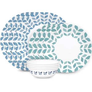 Corelle Global Collection Northern Pines 12-piece Dinnerware Set. Service for 4