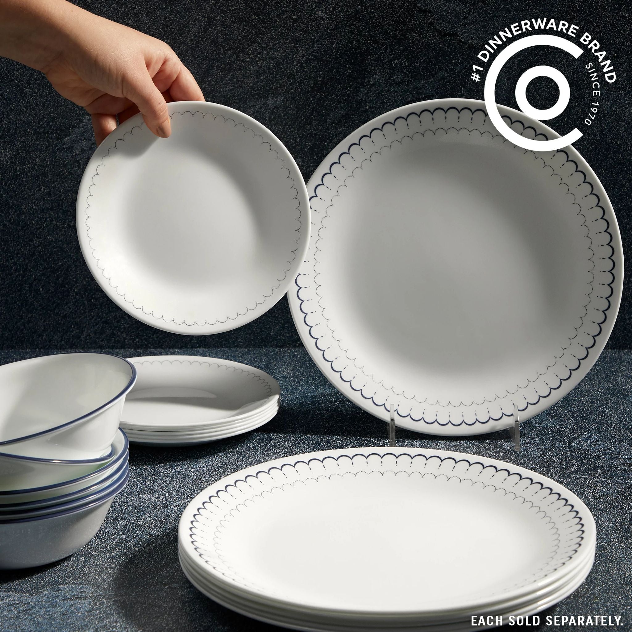 Corelle Caspian Lace 10.25 Dinner Plate - Image 4