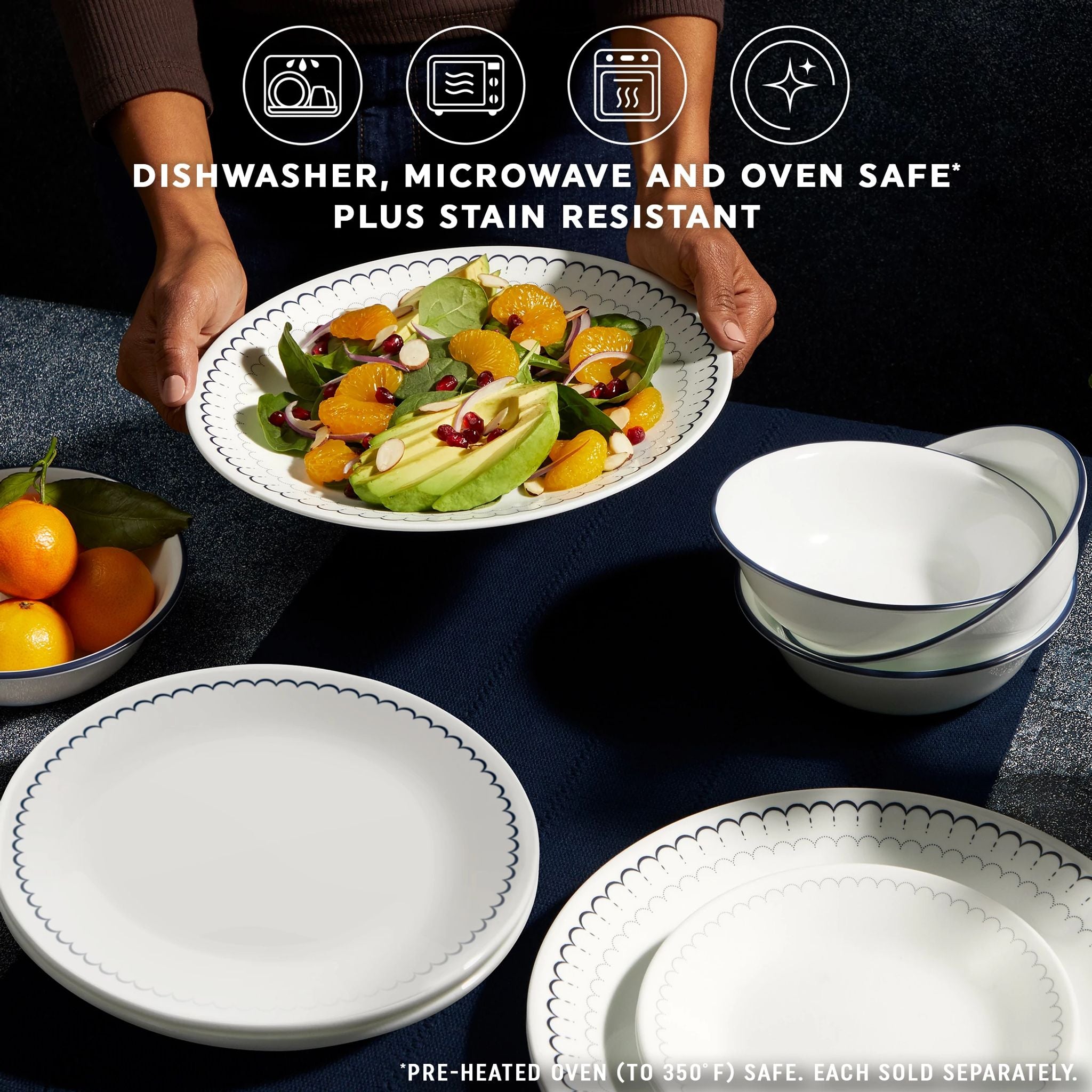 Corelle Caspian Lace 8.5 Lunch Plate. 6 pack - Image 5