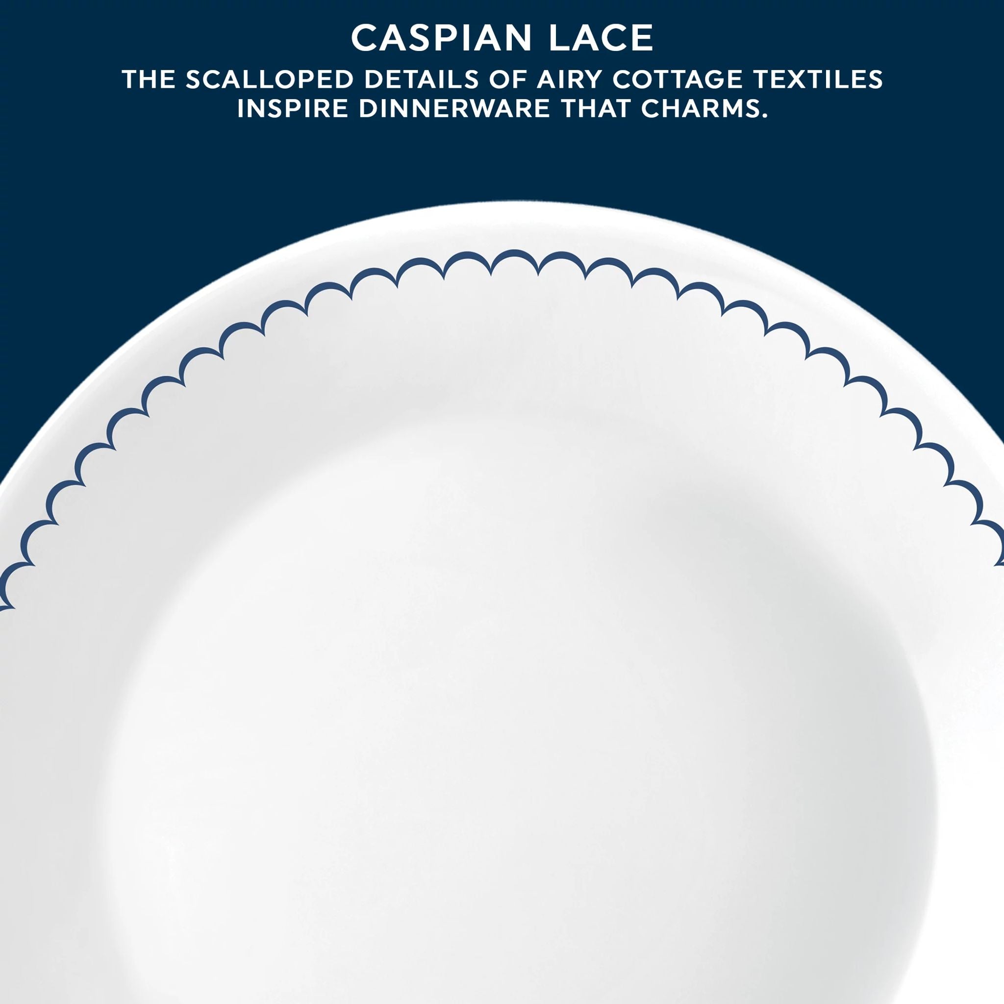 Corelle Caspian Lace 8.5 Lunch Plate. 6 pack - Image 2