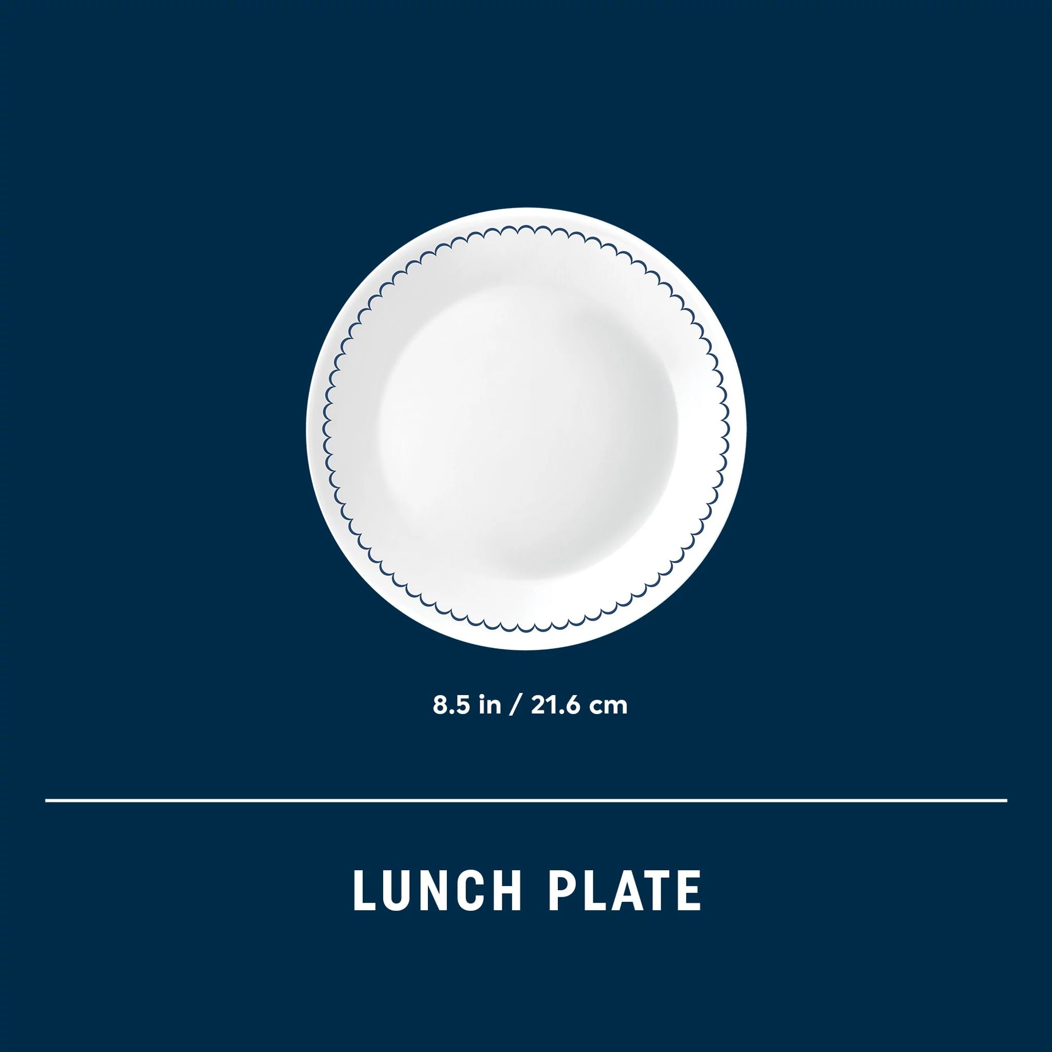 Corelle Caspian Lace 8.5 Lunch Plate. 6 pack - Image 3