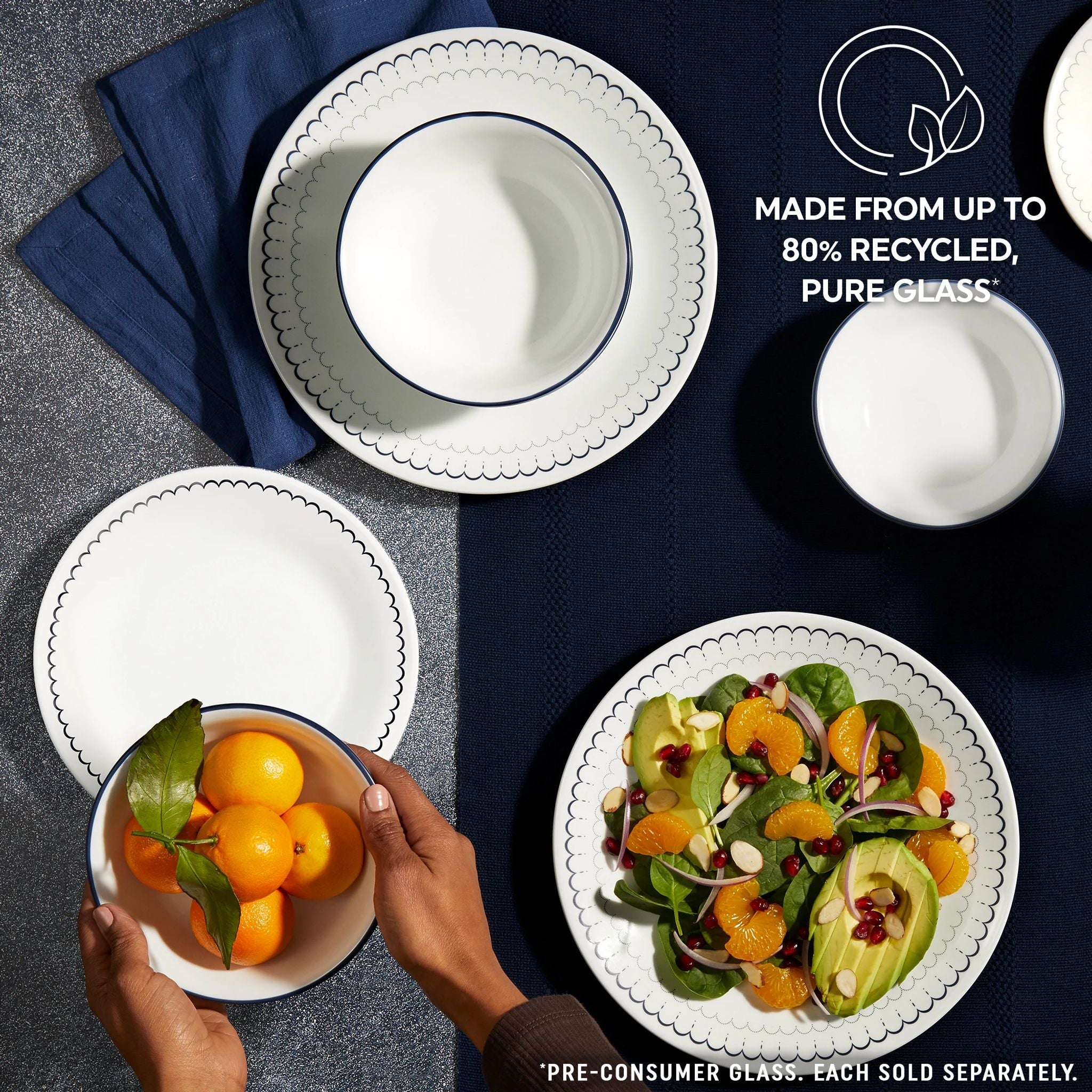 Corelle Caspian Lace 8.5 Lunch Plate. 6 pack - Image 6