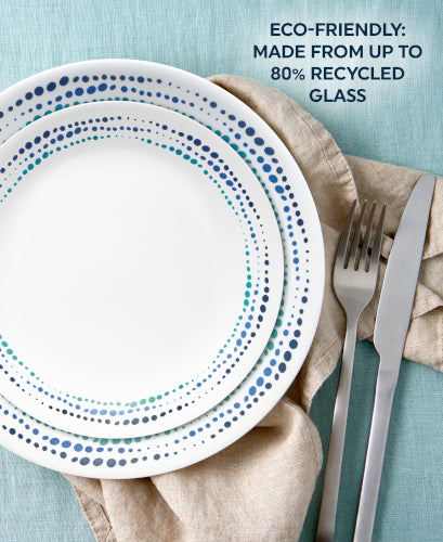 Corelle Ocean Blues 12-piece Dinnerware Set. Service for 4 - Image 2