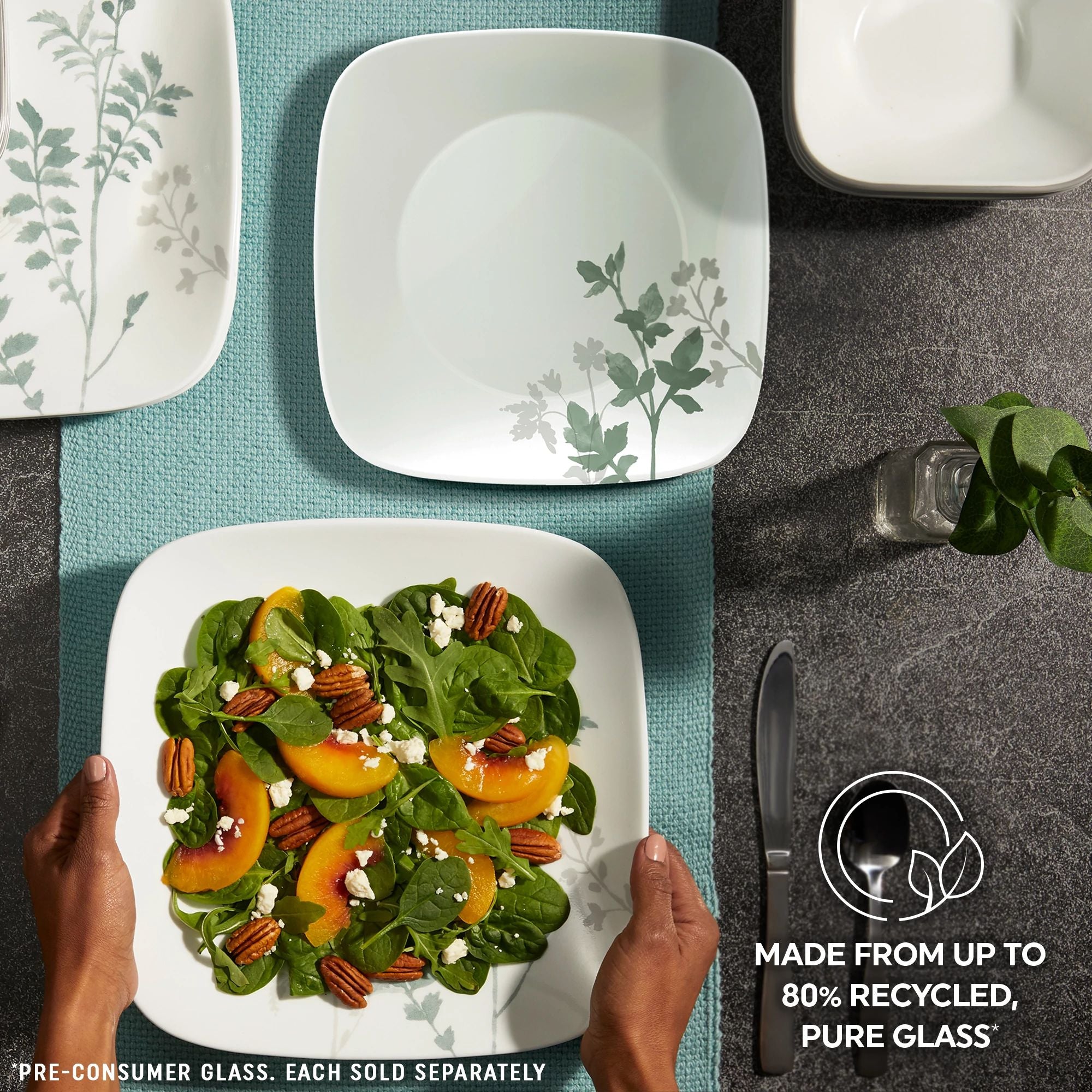 Corelle Square Amalie 9 Salad Plate - Image 5