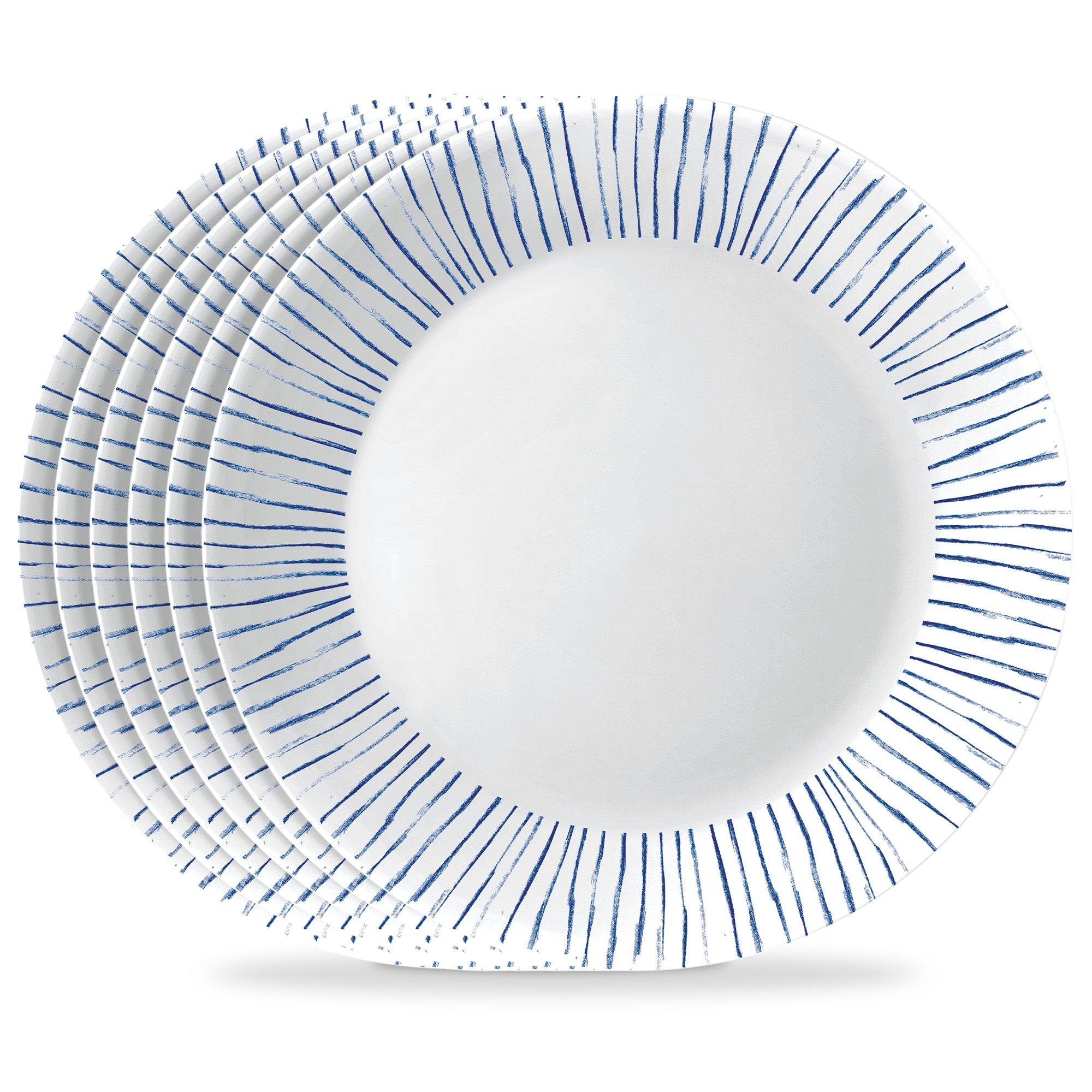 Corelle Botanical Stripes 10.25 Dinner Plate. 6 pack