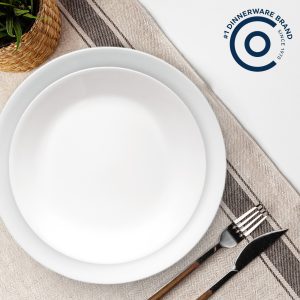 Alternative view of Corelle® Shimmering White Salad and Dinner Plates Set. 8-pack
