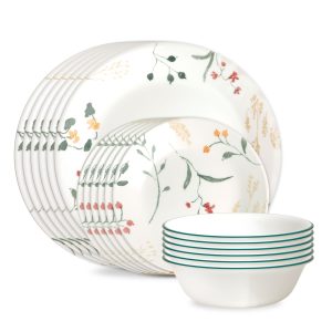 Corelle Wildflower Scatter 18-piece Dinnerware Set. Service for 6