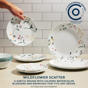 Alternative view of Corelle Wildflower Scatter 32-piece Dinnerware Set. Service for 8