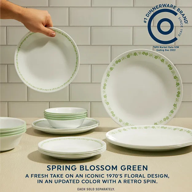 Corelle Spring Blossom Green 8.5 Salad Plate - Image 2
