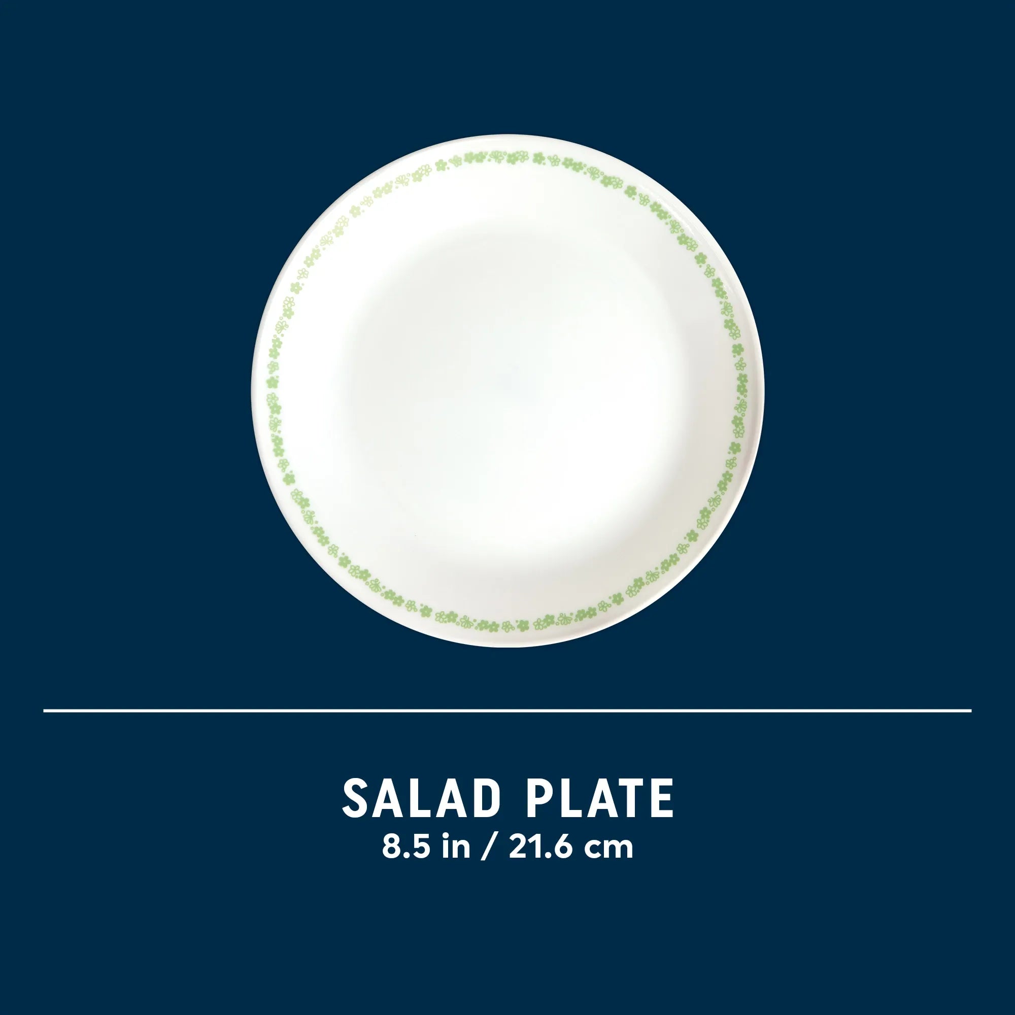 Corelle Spring Blossom Green 8.5 Salad Plate - Image 7