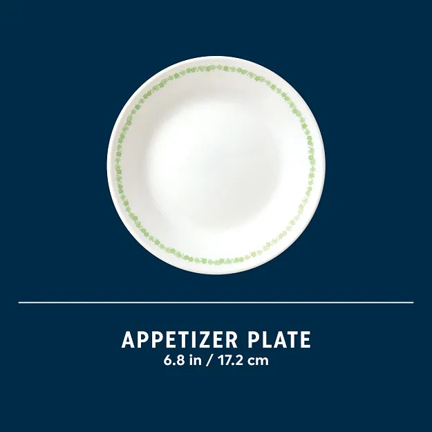 Corelle Spring Blossom Green 6.75 Appetizer Plate - Image 7