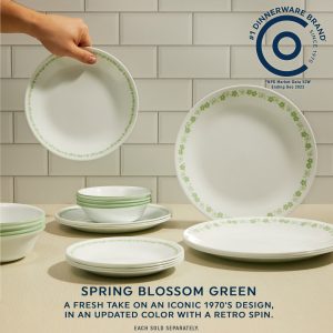 Alternative view of Corelle Spring Blossom Green 10-ounce Bowl
