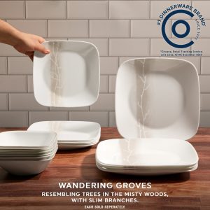 Alternative view of Corelle Square Wandering Grove 10.5 Dinner Plate