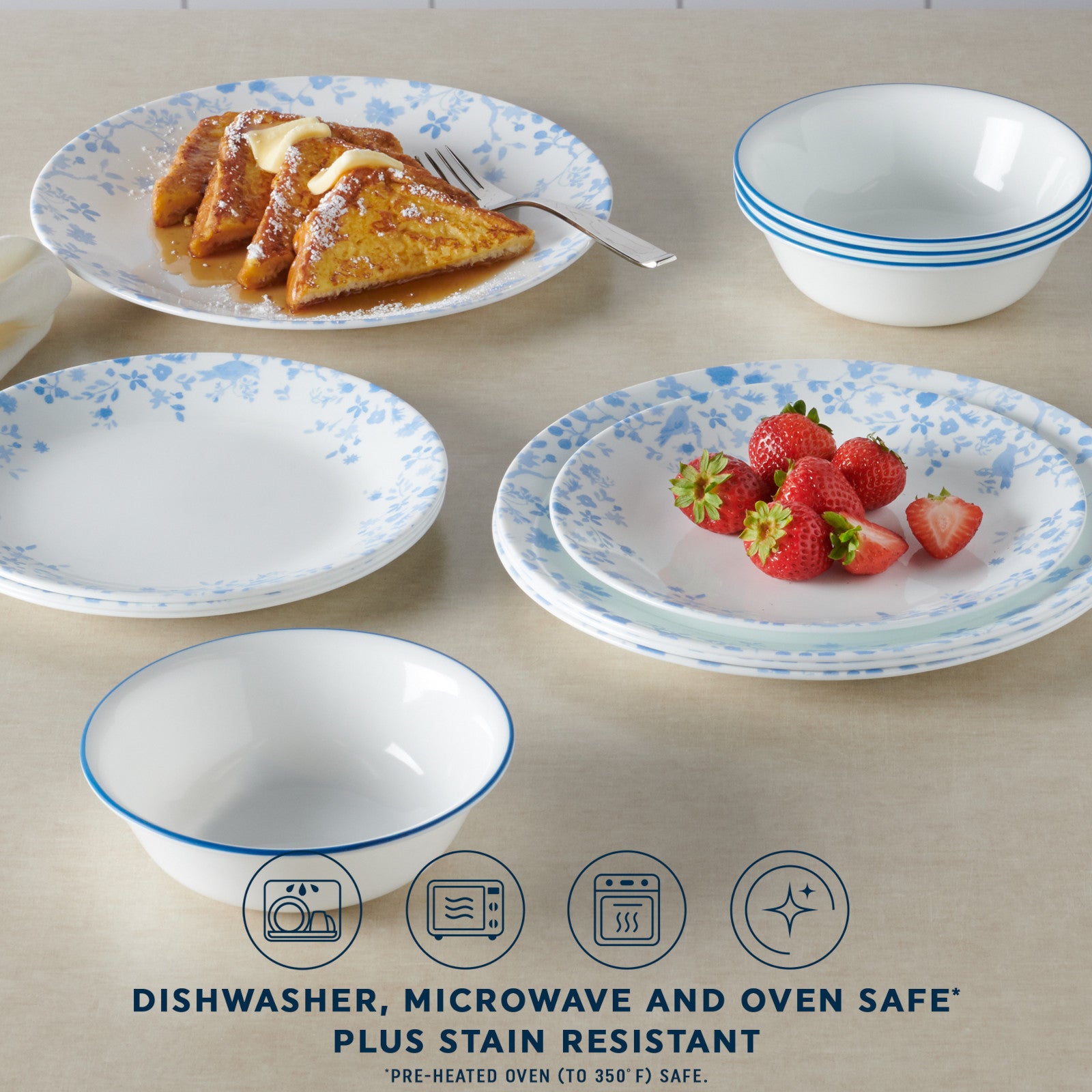 Corelle Garden Song 12-piece Dinnerware Set. Service for 4 - Image 5