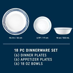 Alternative view of Corelle Acadia 18-piece Dinnerware Set. Service for 6