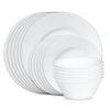 Corelle Dazzling White Wide Rim 18pc Set. Service for 6