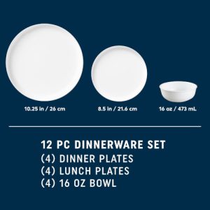Alternative view of Corelle Modern Rounds 12pc Set. Service for 4
