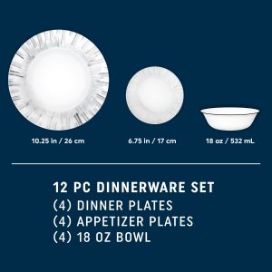 Alternative view of Corelle Arica 12-piece Dinnerware Set. Service for 4