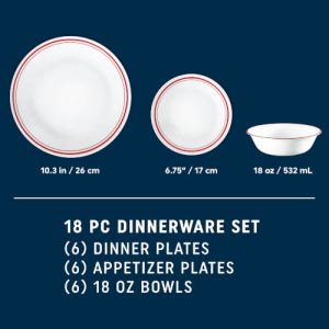 Alternative view of Corelle Logan 18-pc Dinnerware Set. Service for 6